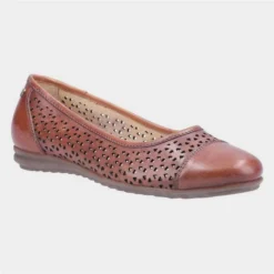 Hush Puppies Leah Womens Tan Ballerina Shoe