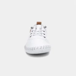 Lunar St Ives Womens White Leather Shoe