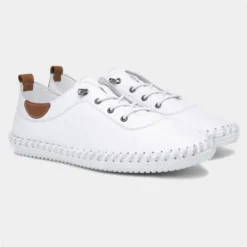 Lunar St Ives Womens White Leather Shoe 11 Lunar St Ives Womens White Leather Shoe -UK Shoe Sales Store 120058 2 L06.20230822000239