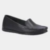 Fleet & Foster Tiggy Womens Black Leather Loafer -UK Shoe Sales Store 120095 3 L02.20230802000144