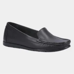Fleet & Foster Tiggy Womens Black Leather Loafer
