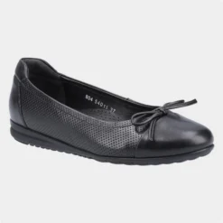 Hush Puppies Jolene Womens Black Leather Shoe