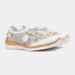 Rieker Womens White Multi Coloured Casual Shoe -UK Shoe Sales Store 120246 2 L06.20230522000236