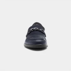 Jana Softline Womens Navy Chain Loafer