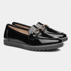 Cushion Walk Carrie Womens Black Patent Loafer -UK Shoe Sales Store 120273 2 L06.20230718000250