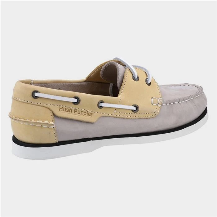 Hush Puppies Hattie Womens Grey Boat Shoe 4 Hush Puppies Hattie Womens Grey Boat Shoe - Image 2