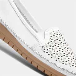 Lotus Cypress Womens White Leather Slip On Shoe -UK Shoe Sales Store 120341 2 L05.20230523000204