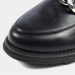 Lunar Tyson Womens Black Wedged Loafer -UK Shoe Sales Store 120363 3 L04.20221004000409