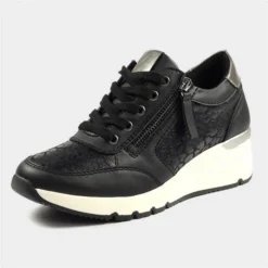 Lunar Saffron Womens Black Casual Trainer