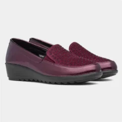 Cushion Walk Susan Womens Red Casual Shoe -UK Shoe Sales Store 120387 2 L06.20230803000141