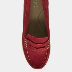 Lotus Asher Womens Red Suede Loafer -UK Shoe Sales Store 120424 3 L04.20230726000128