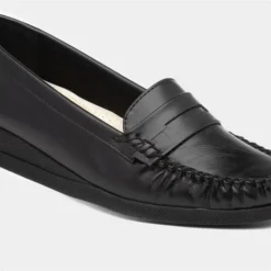 Softlites Delia Womens Black Moccasin Loafer Shoe -UK Shoe Sales Store 12130 2 L05.20230126000449