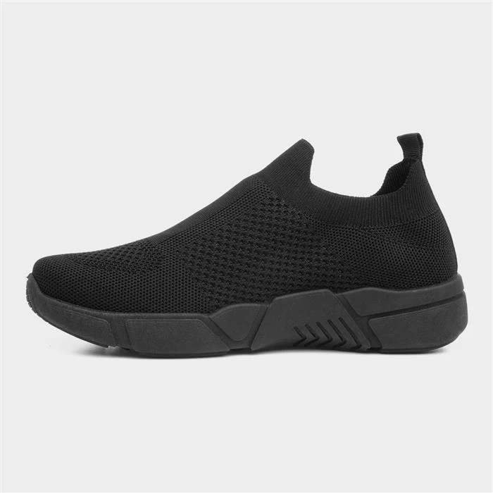 Lilley Dixie Womens Black Knitted Casual Shoe 4 Lilley Dixie Womens Black Knitted Casual Shoe - Image 2