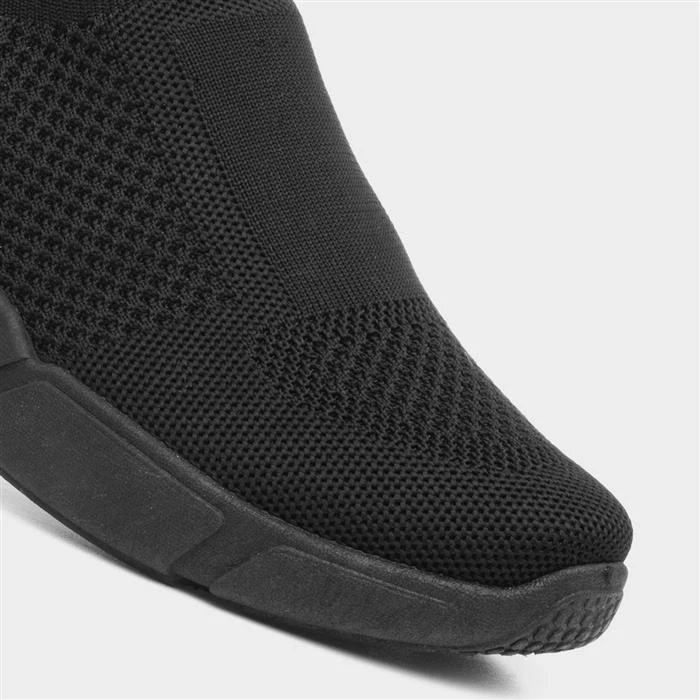 Lilley Dixie Womens Black Knitted Casual Shoe 6 Lilley Dixie Womens Black Knitted Casual Shoe - Image 4