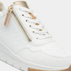 Sprox Womens White Lace Up Wedge Shoe -UK Shoe Sales Store 128025 2 L05.20230412000453