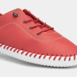 Lunar St Ives Womens Red Leather Shoe -UK Shoe Sales Store 128047 2 L05.20230421000317