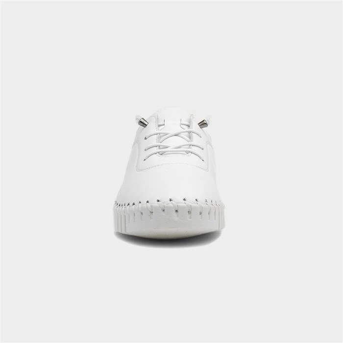 Lunar Flamborough Women's White Leather Shoe 3 Lunar Flamborough Women's White Leather Shoe