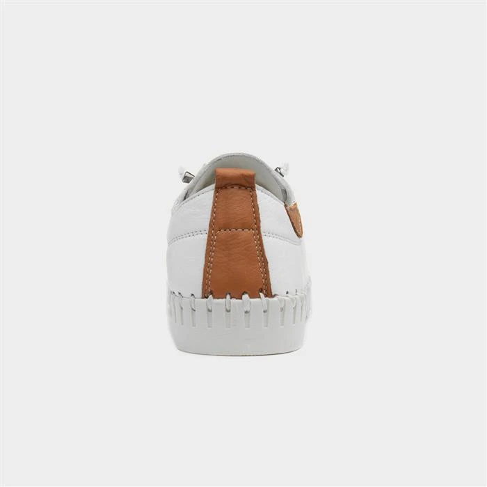 Lunar Flamborough Women's White Leather Shoe 5 Lunar Flamborough Women's White Leather Shoe - Image 3