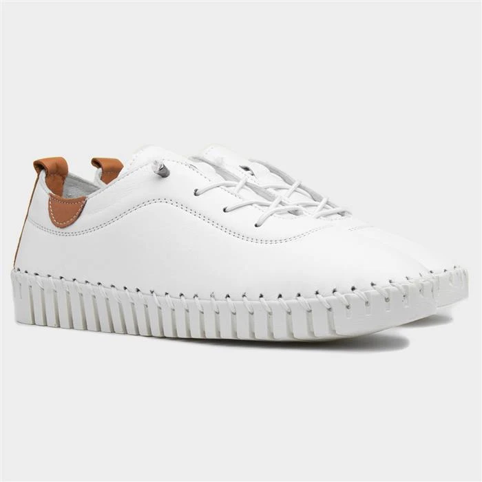 Lunar Flamborough Women's White Leather Shoe 7 Lunar Flamborough Women's White Leather Shoe - Image 5