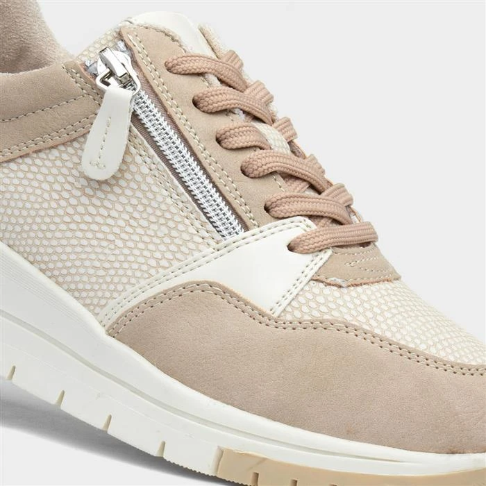 SJ Delda Womens Beige Casual Trainer 6 SJ Delda Womens Beige Casual Trainer - Image 4