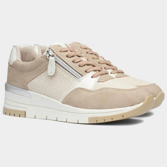 SJ Delda Womens Beige Casual Trainer 7 SJ Delda Womens Beige Casual Trainer - Image 5