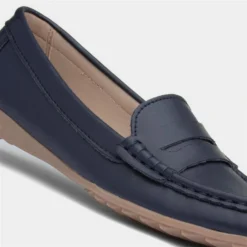 Topway Womens Navy Leather Loafer -UK Shoe Sales Store 128113 2 L05.20230627000328