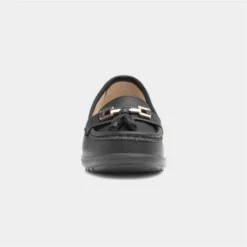 Cushion Walk Molly Womens Black Wedge Loafer