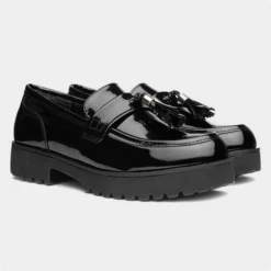Truffle Angela Womens Black Patent Loafers -UK Shoe Sales Store 128174 2 L06.20230718000253