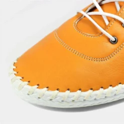 Lunar St Ives Tangerine Womens Orange Leather Shoe -UK Shoe Sales Store 130021 3 L04.20220629000337