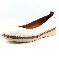 Lunar Dove Womens White Leather Pump Shoe -UK Shoe Sales Store 130026 3 L03.20230125000447