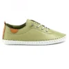 Lunar St Ives Womens Khaki Green Leather Shoe