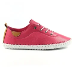 Lunar St Ives Womens Raspberry Pink Leather Shoe