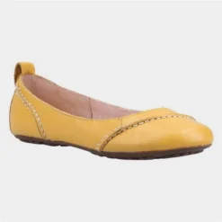 Hush Puppies Janessa Womens Yellow Ballerina