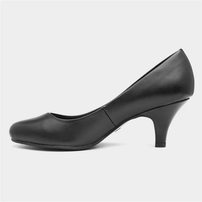 Lilley Viola Womens Black Slip On Court Shoe 4 Lilley Viola Womens Black Slip On Court Shoe - Image 2
