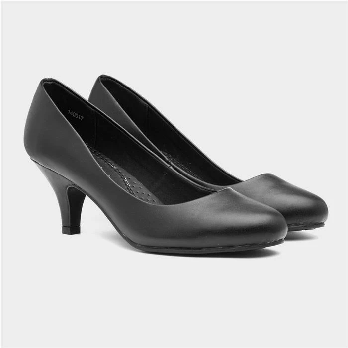 Lilley Viola Womens Black Slip On Court Shoe 7 Lilley Viola Womens Black Slip On Court Shoe - Image 5