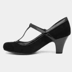 Lilley Vicky Womens Black Faux Suede Court Shoe -UK Shoe Sales Store 14023 2 L03.20230126000507
