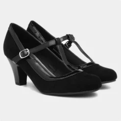 Lilley Vicky Womens Black Faux Suede Court Shoe -UK Shoe Sales Store 14023 2 L06.20230126000507
