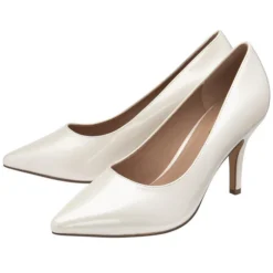Lotus Roma Womens Pearl White Patent Stiletto Heel