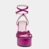 Truffle Amerie Womens Metallic Fuchsia Heels -UK Shoe Sales Store 149047 2 L02.20230804000216