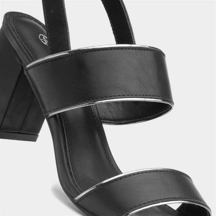 Lunar Aldora Womens Black Strappy Heel 6 Lunar Aldora Womens Black Strappy Heel - Image 4