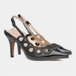 Lotus Debbie Womens Black Patent Snake Heel -UK Shoe Sales Store 149058 2 L06.20230728000144