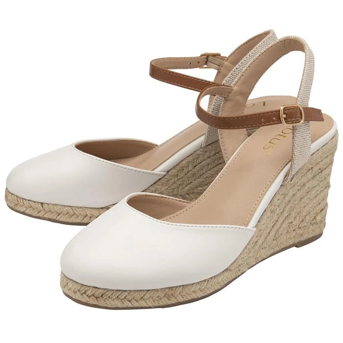 Lotus Katie Womens White Wedge Shoes 3 Lotus Katie Womens White Wedge Shoes