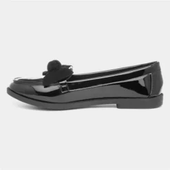 Lilley Womens Patent Loafer With Bow In Black -UK Shoe Sales Store 150001 2 L03.20210426000028