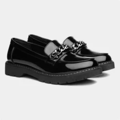 Lilley Alice Womens Black Chain Loafer -UK Shoe Sales Store 150005 2 L06.20230105000223