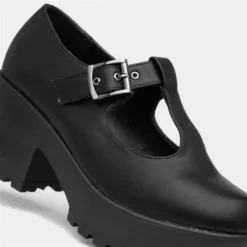 Heart Katie Womens Black Chunky Mary Jane Shoe -UK Shoe Sales Store 159005 2 L05.20220722000159