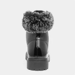 Lilley Womens Black Patent Lace Up Boot -UK Shoe Sales Store 180003 2 L04.20220928000624