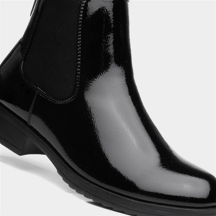 Lilley Womens Black Patent Chelsea Boot 6 Lilley Womens Black Patent Chelsea Boot - Image 4
