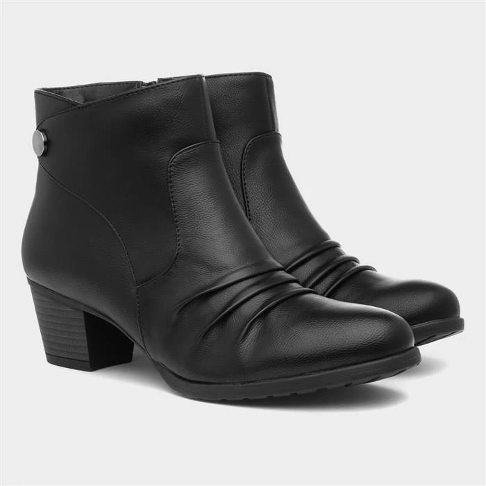 Lilley Mary Womens Black Heeled Ankle Boot 7 Lilley Mary Womens Black Heeled Ankle Boot - Image 5