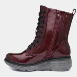 Heavenly Feet Festival Women Red Wine Ankle Boot -UK Shoe Sales Store 182015 2 L03.20220914000251