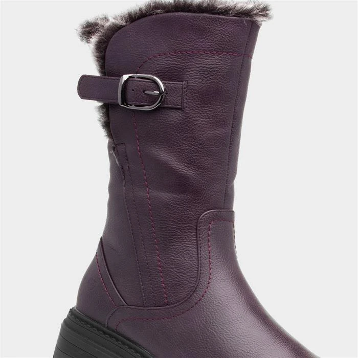 Heavenly Feet Kitson Womens Purple Boot 6 Heavenly Feet Kitson Womens Purple Boot - Image 4